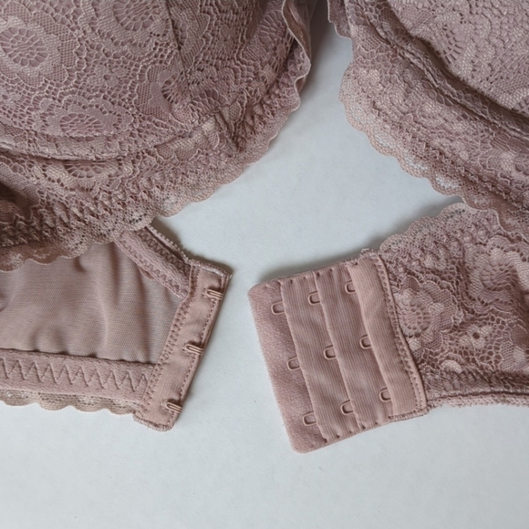 Aerie Real Happy Plunge Lace Push Up Bra 32C - Picture 2 of 10